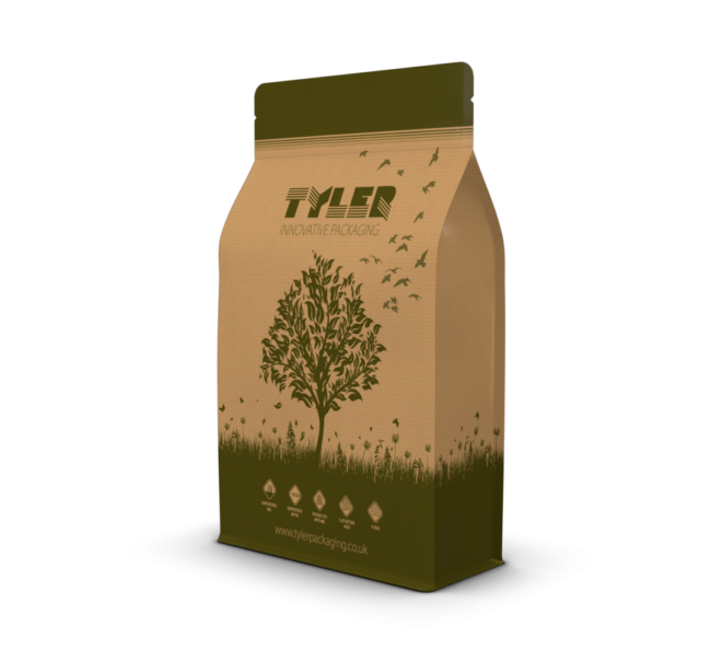 compostable flat based pouch packaging.